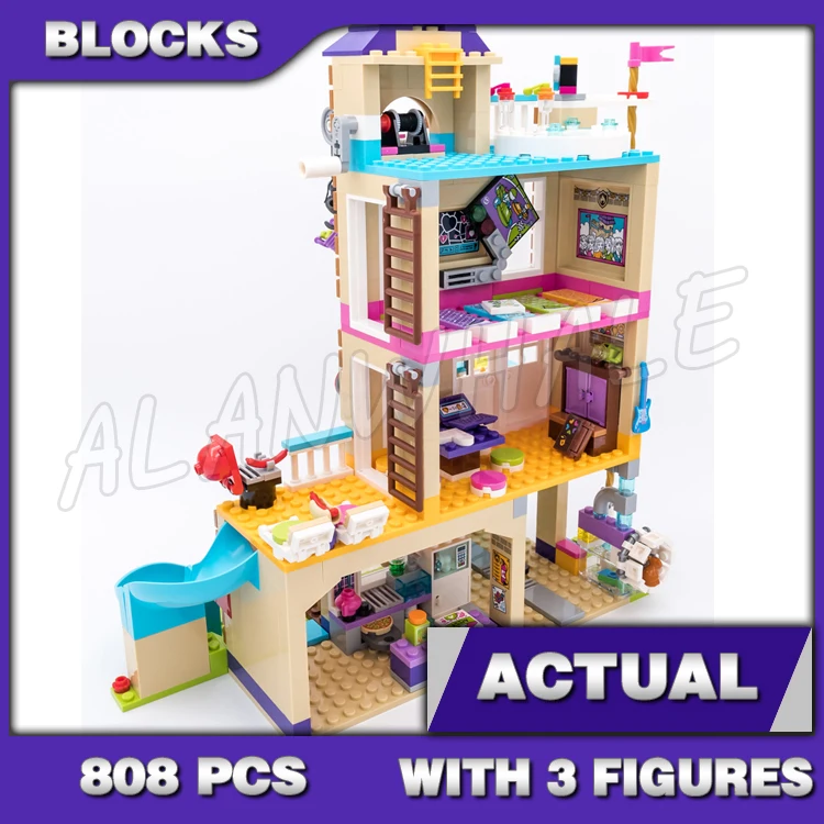 808pcs Friends Heartlake House Tree 4-story Converted Ultimate Base Fire Station 10859 Building Blocks Toy Compatible With Model