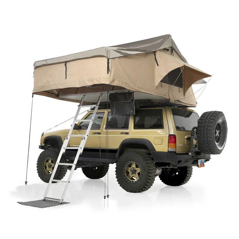 Hot Sale Soft Shell 4x4 Roof Tent Car Aluminum Roof Top Tents Big Space Outdoor Off-road Camping Canvas Car Rooftop Tent