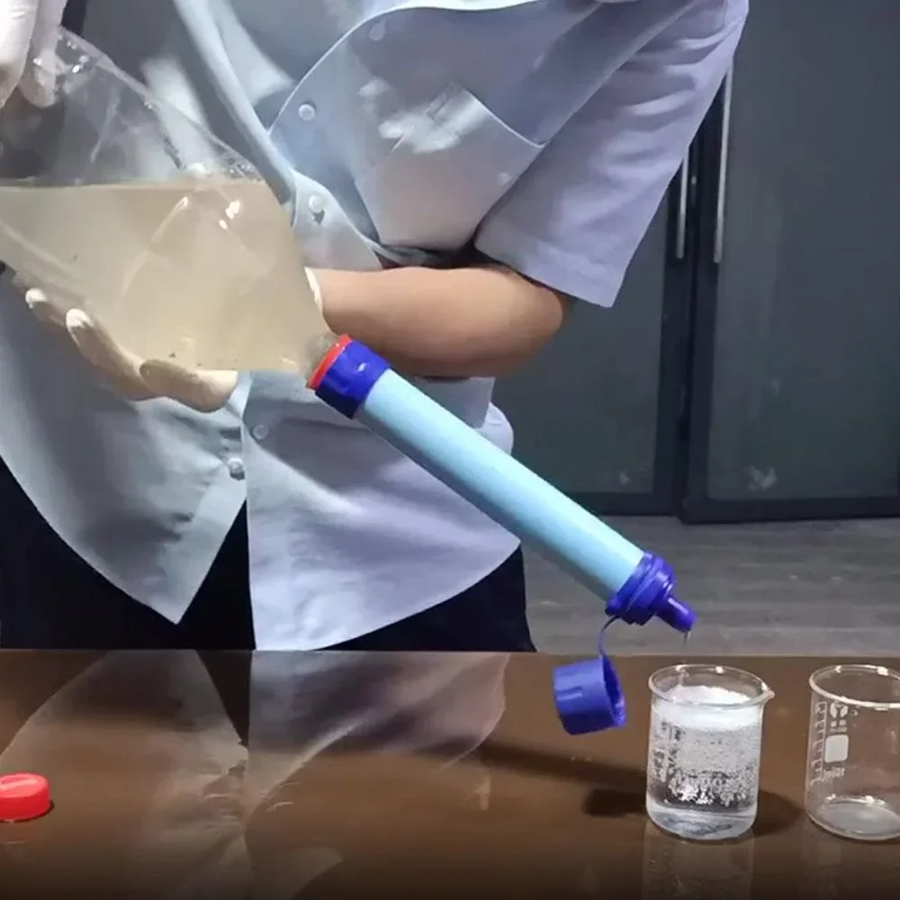 منقي مياه محمول خارجي للتخييم والمشي لمسافات طويلة في حالات الطوارئ ومنقي مياه محمول عالي الجودة #6