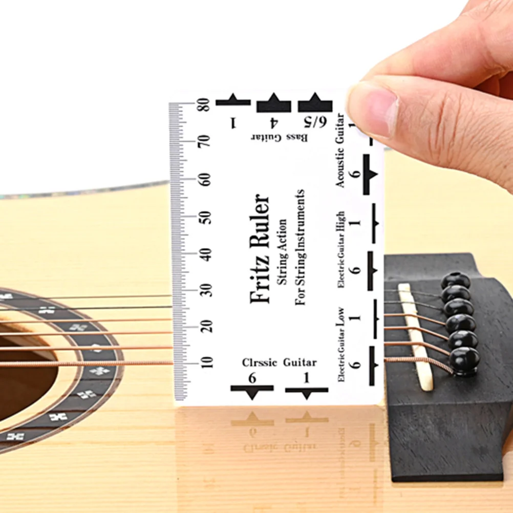 

Guitar String Action Gauge Ruler 6-Side Calibration Smooth -Resistant Guitar Setup Tool For Electric Bass Acoustic