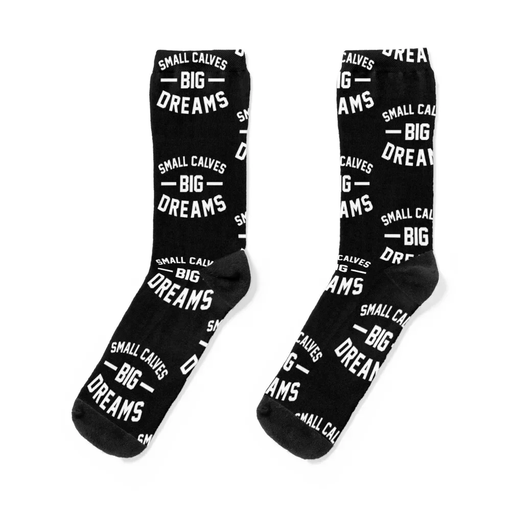 

Small Calves Big Dreams Bodybuilding Joke Socks christmas gifts ankle sport Luxury Woman Socks Men's