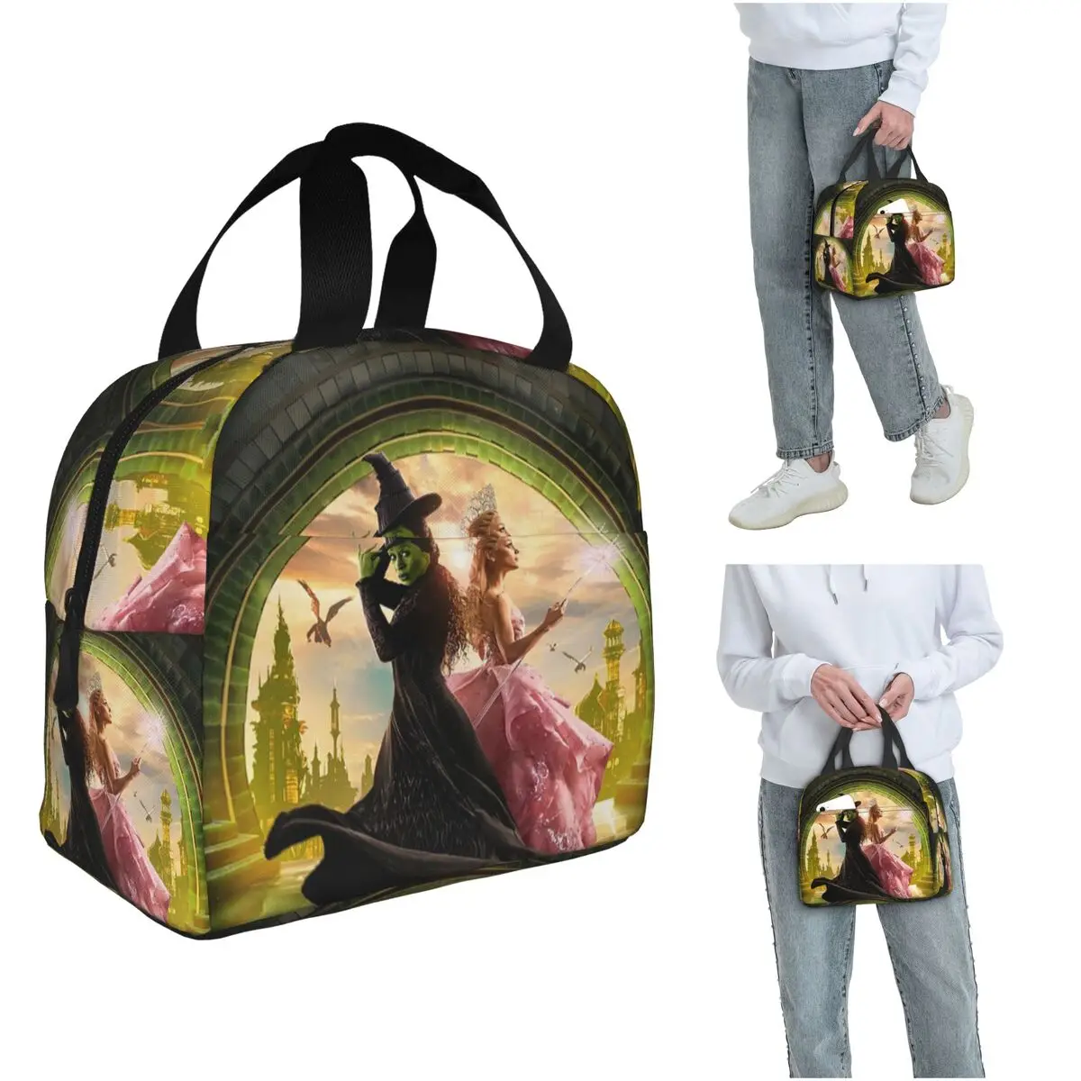 Wicked Musical Insulated Lunch Bag for Women Children Portable Food Boxes Thermal Lunch Box Tote