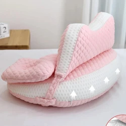 Almohada de lactancia en forma de U para recién nacido, almohada de algodón transpirable, extraíble y lavable, 1 unidad