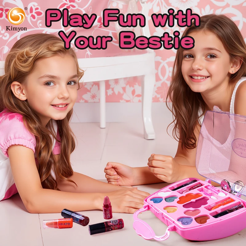 Princess Make Up Box,Beauty Makeup Toy For Girl ,Kids Little Handbag,  Washable, Non-toxic，Safe Birthday Gift Or Kids Party