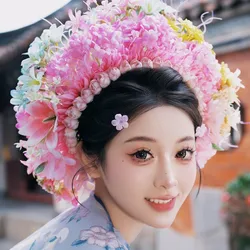Handmade Fairy Silk Flower Headband for Take Pictures