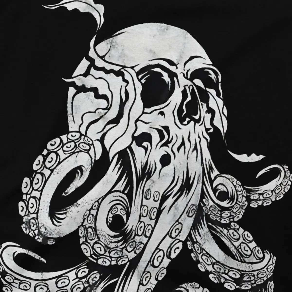 Octopus Skull Cthulhu Man\'s TShirt Kraken O Neck Tops 100% Cotton T Shirt Humor High Quality Birthday Gifts