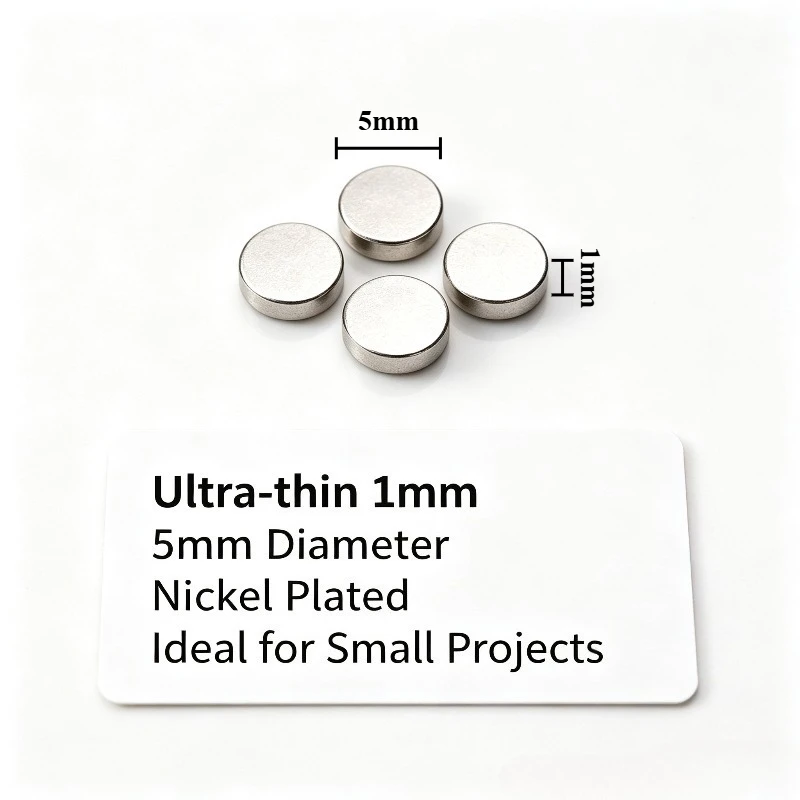 5x1mm N35 Round Disc Neodymium Magnet Super Thin Permanent NdFeB Rare Earth Small Mini Magnet For DIY Industrial Use 5*1mm
