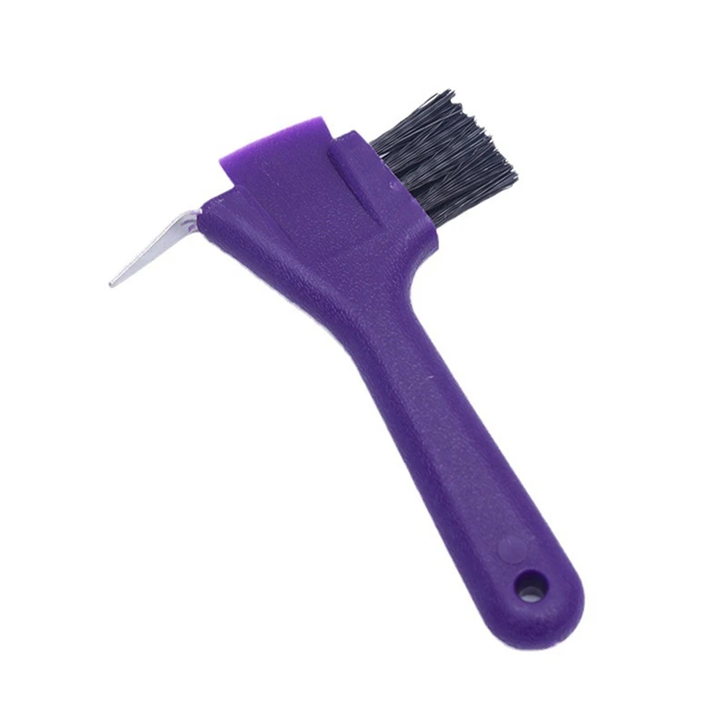 3PCS Sturdy Horse Hoof Pick Brush Horse Brush Tool With Handle Portable Hoofpick Random Color