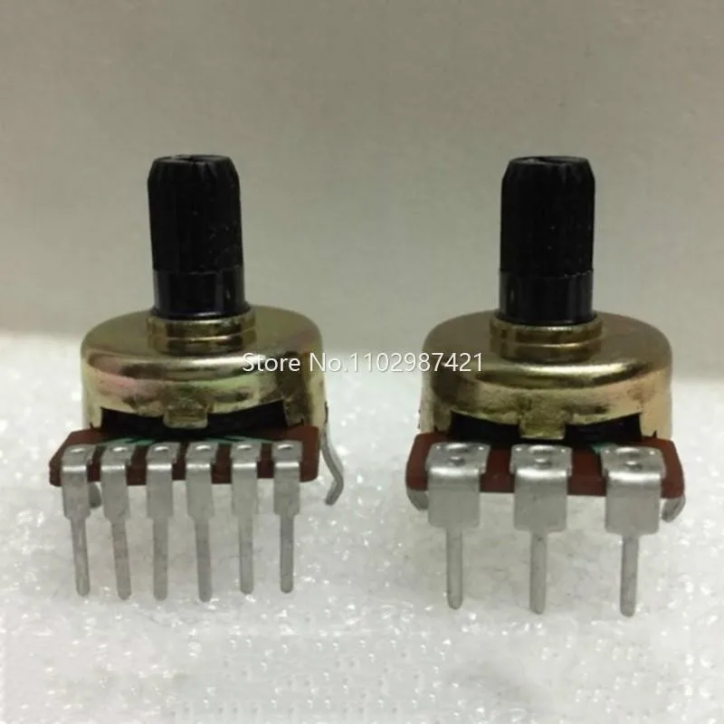 

Потенциометр регулировки громкости для компьютерных колонок E3100, 2 шт., тип 161, 6-контактный, 3-контактный, B10K, B100K, A10K, A50K, ручка 10 мм