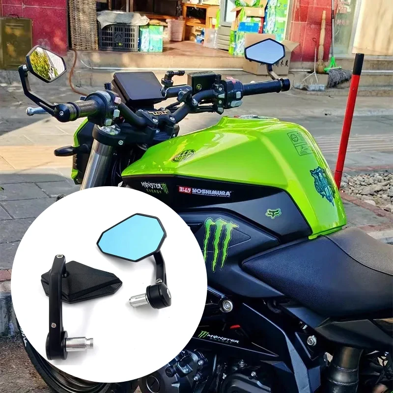 

17-22mm Bar End Mirror For Motorcycle Aluminum Alloy Mirror Universal For Honda Hornet CBR Ducati Suzuki SV 400 650 CFMOTO 250NK