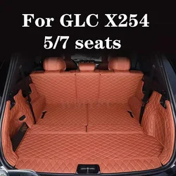 Leather Car Trunk Mat Cargo Liner Rear Boot Luggage Cushion for Mercedes-Benz GLC X254 2023 2024 2024 5/7sets