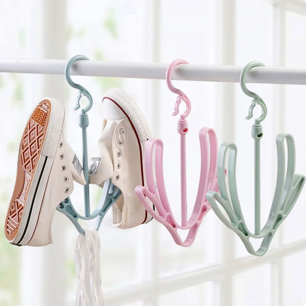 New Creative Balcony Drying Shoes Hook Multifunction Windproof Hook Shoes Drying Hanger Rack Hook Hangers For Clothes Hot