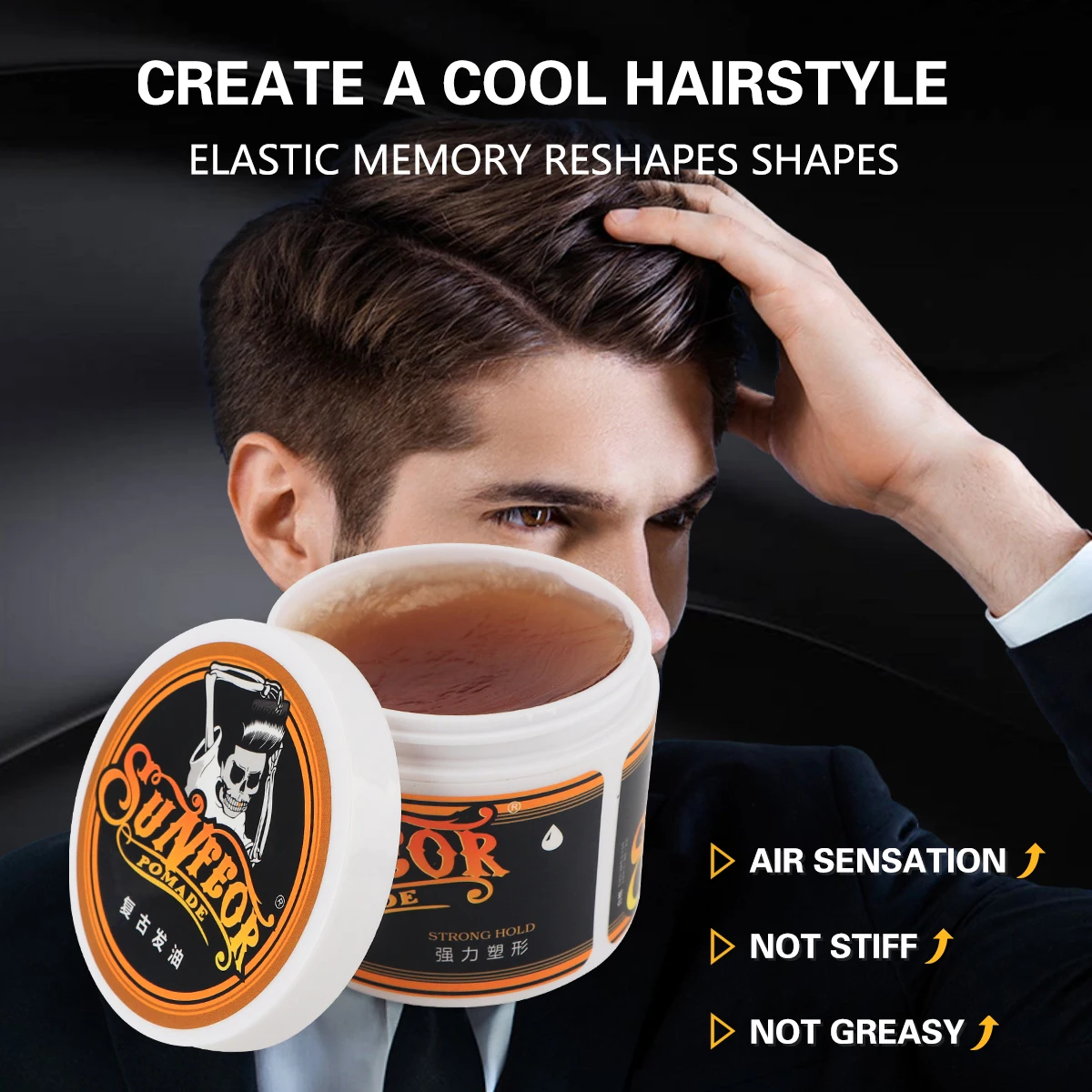 Hairdresser Styling Hair Pomade Barber Restoring Ointment Men's Hairstylist Gel Hairdressing Gulongxiang Supplies Tools