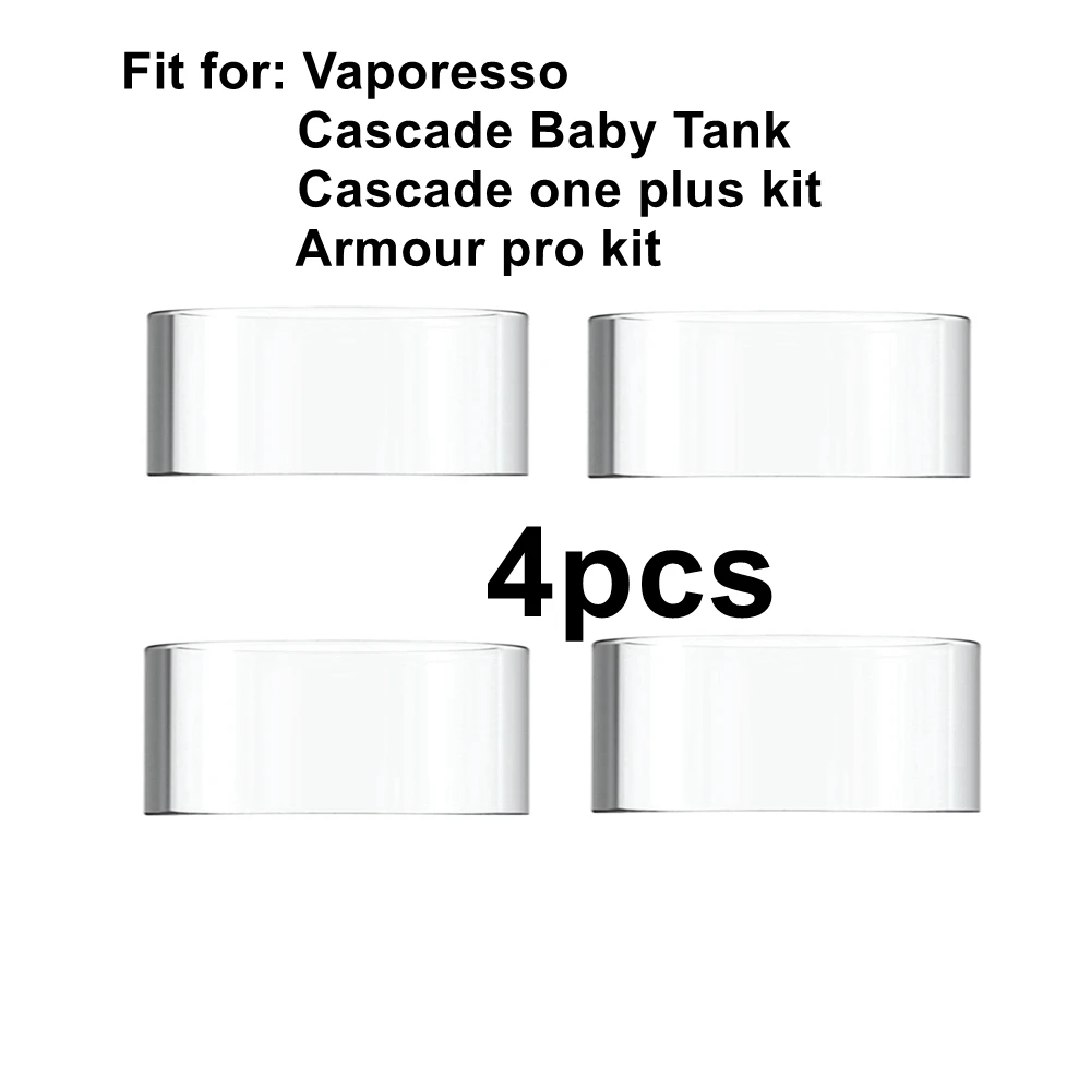 هونغ 4 قطعة استبدال بيركس أنبوب زجاجي ل Vaporesso تتالي خزان الطفل/درع برو عدة/تتالي واحد زائد عدة 5 مللي الزجاج