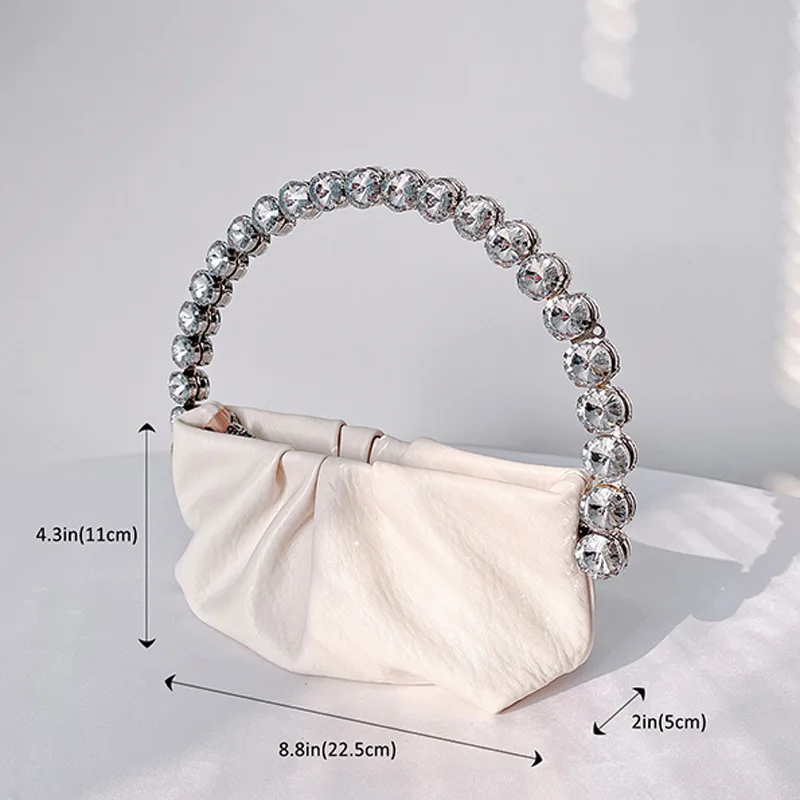 Ins Women's Clutches Fashion Mini Simple Rhinestone Evening Handbag