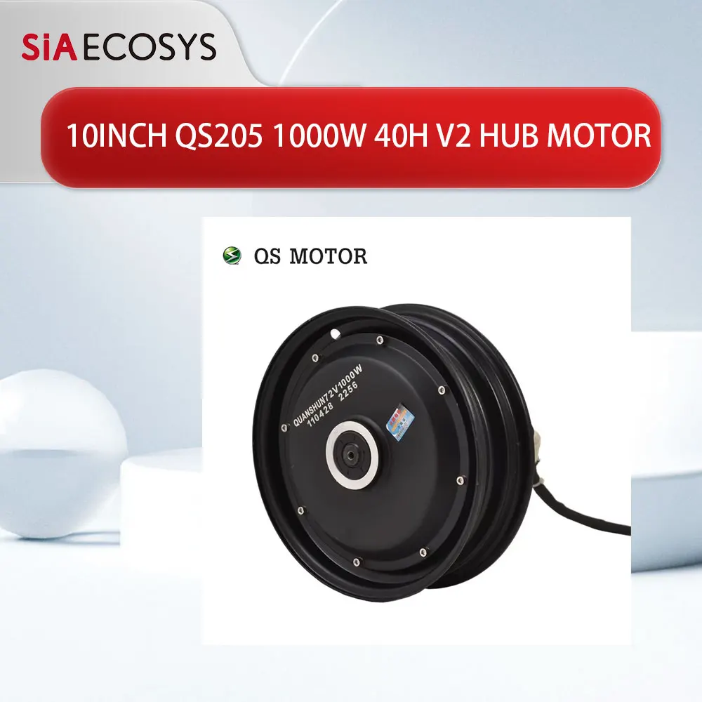 

QS 10inch 1000W 205 40H V2 72V 50kph DC Electric Brushless Hub Motor for Electric Scooter