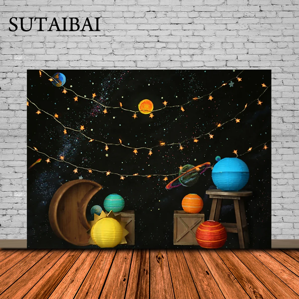 

Earth Universe Space Planet Photography Background Spaceship Astronaut Birthday Party Backdrop Photocall Photo Studio