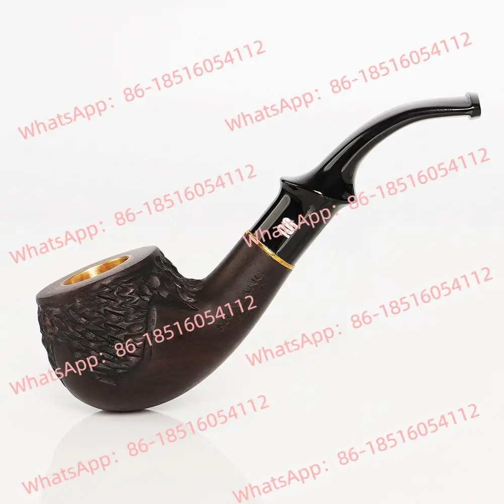 

OLD FOX Old Fox Ebony Pipe Tobacco Bag Dual-purpose Copper Pot Dry Smoke Solid Wood Carving High-end Gift