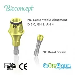 NC Cementable Abutment, D5.0, GH 2, AH 4 (131130)