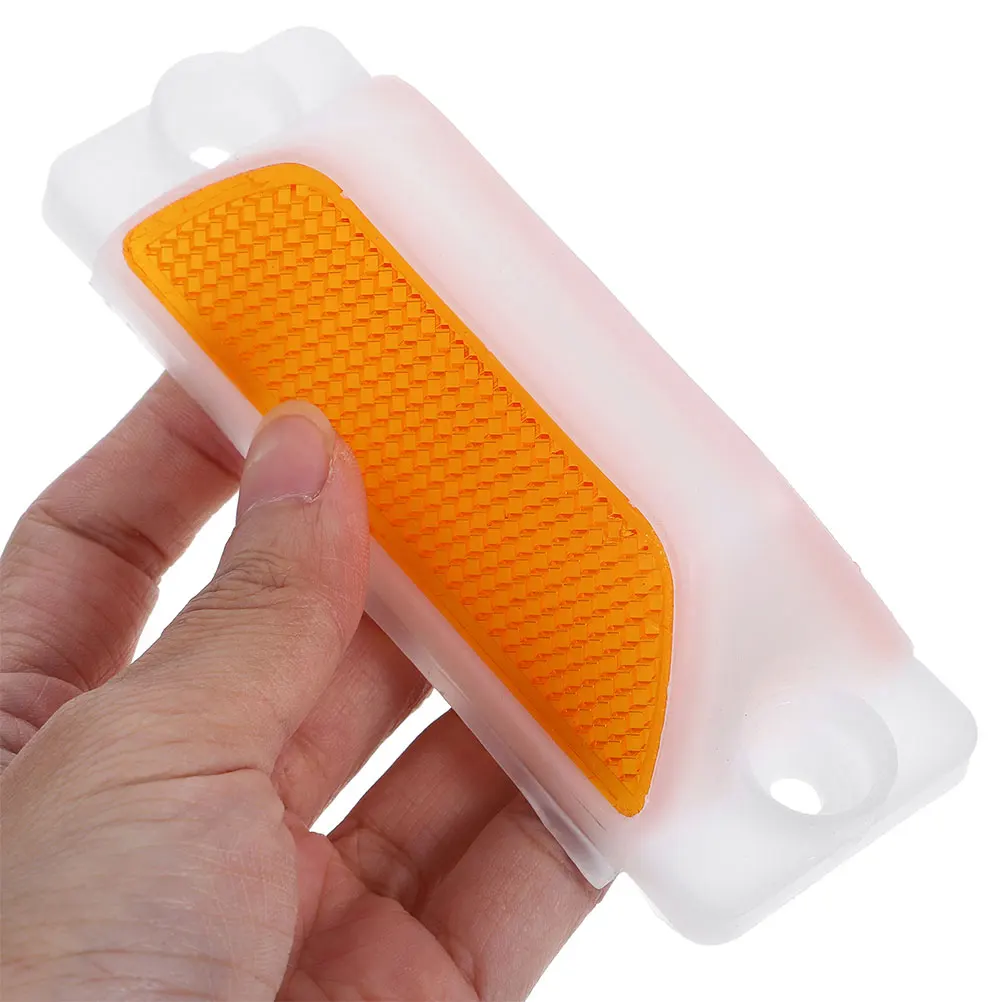 4Pcs Driveway Reflectors Rectangular Reflective Delineators Road Safety Markers Guardrail Pavement Markers Road Reflector