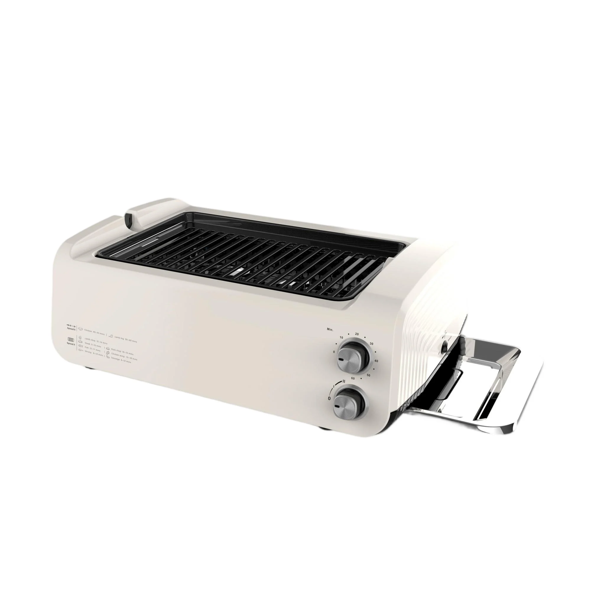 

Электрическая печь-гриль, портативный бездымный гриль-ротиссерия, подходит для использования в помещении и на улице.