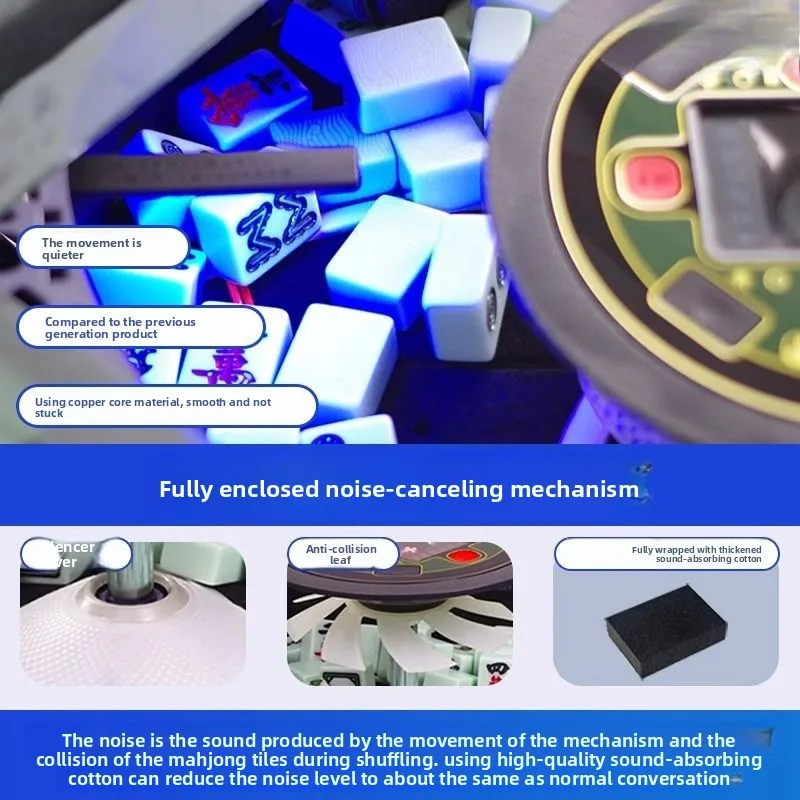 Multifunctional new ultra-quiet mahjong machine, automatic household S003 series four-port machine