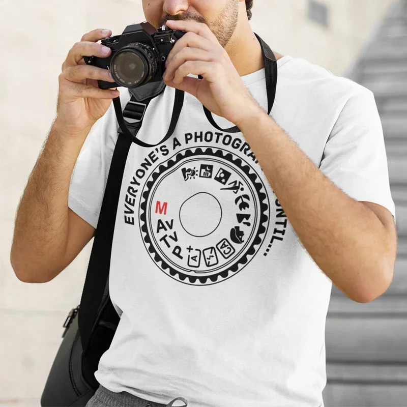 T Shirt for Men Clothes Photographer Photography Print Men T-shirts Short Sleeve Clothes Camera Lover Women Men Tee Top Clothing