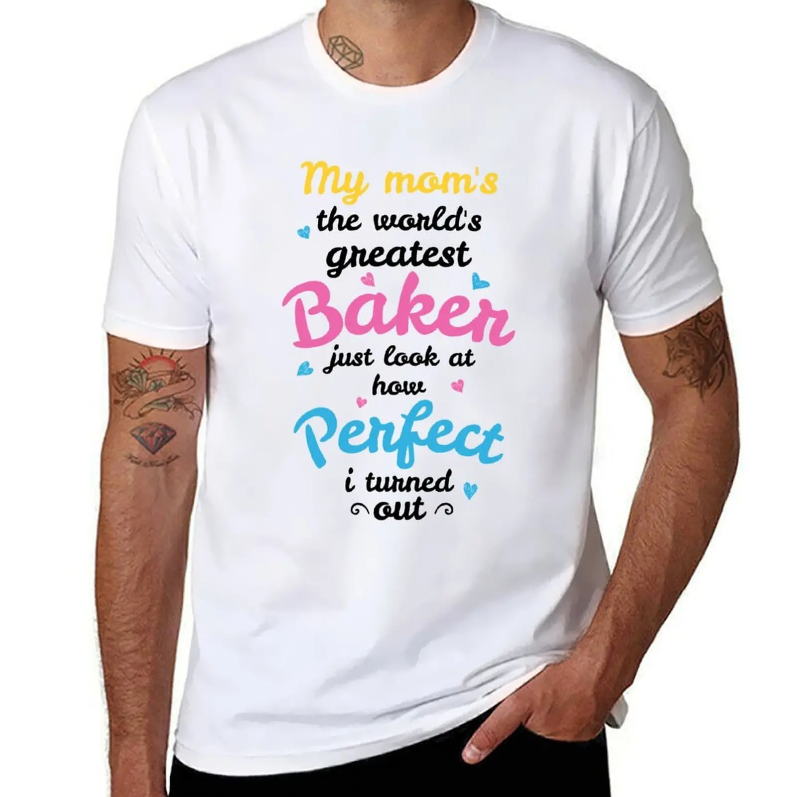 

My Mom's the World's Greatest Baker T-Shirt man t shirts for men casual man t shirts for men T-Shirt
