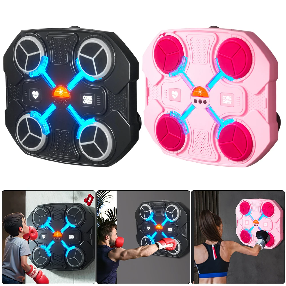 Smart Music Boxing Machine Bluetooth Wall Mounted Boxing Machine Wth Gloves And Light Reaction Training Target For Kids Adults