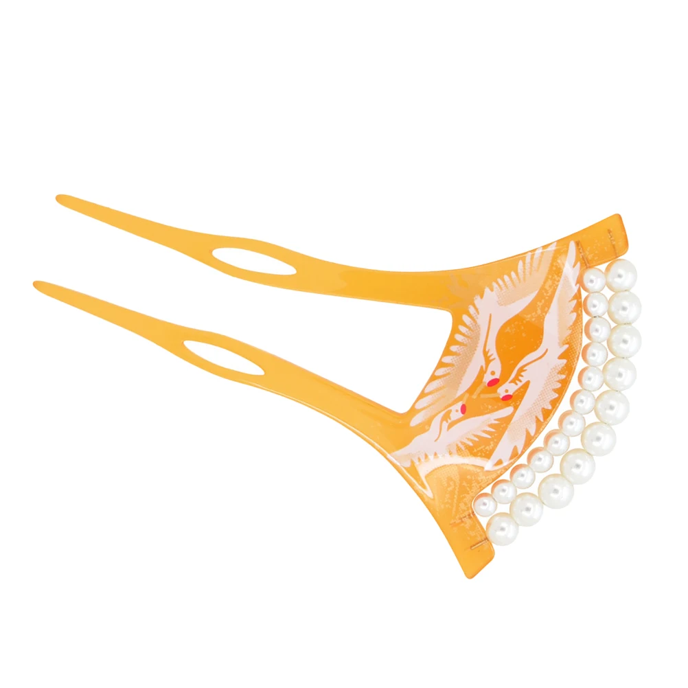 

Pearl Hairpin U-Shaped Headdress Chic Pearl Embellishment Hair Fork Hair Chopsticks for Formal Informal Occasions Women