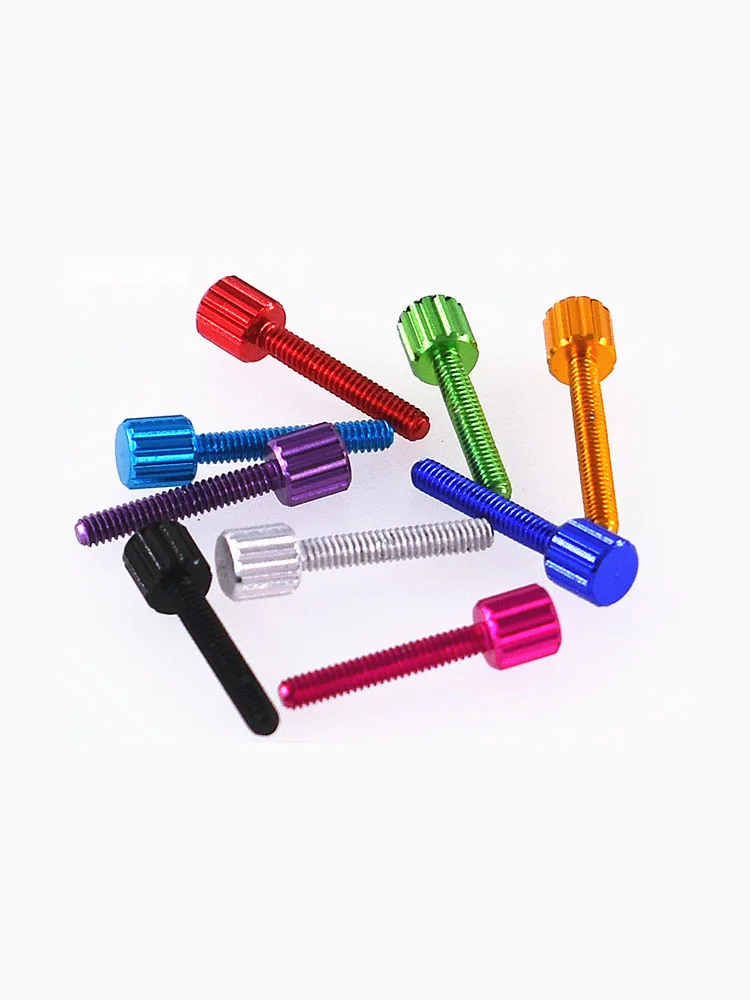 1-20Pcs M2x4mm/8mm/12mm/15mm Color Aluminum Straight Head Computer Case Screws Manually Tighten The Thumb Screws