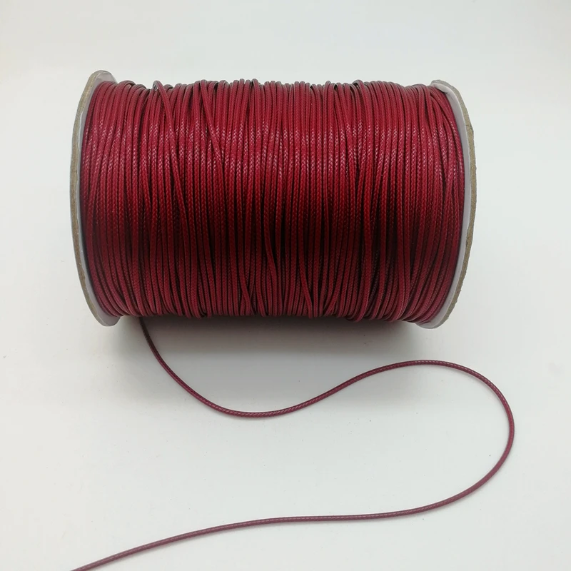 New 0.5/0.8/1.0/1.5/2.0mm Waxed Cord Waxed Thread Leather twine String Strap Necklace Rope Bead For Jewelry Making DIY