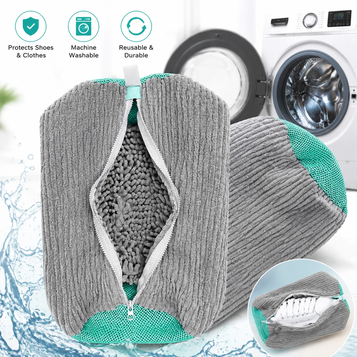 2‑Pack Reusable Shoe Laundry W - Sneaker Protector review and price