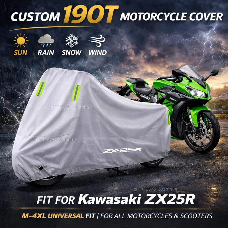 

Чехол для мотоцикла Kawasaki ZX25R ZX-25R Ninja ZX 25R 2020 2021 2022, водонепроницаемый, сверхпрочный, для улицы, защита от дождя, пыли и солнца