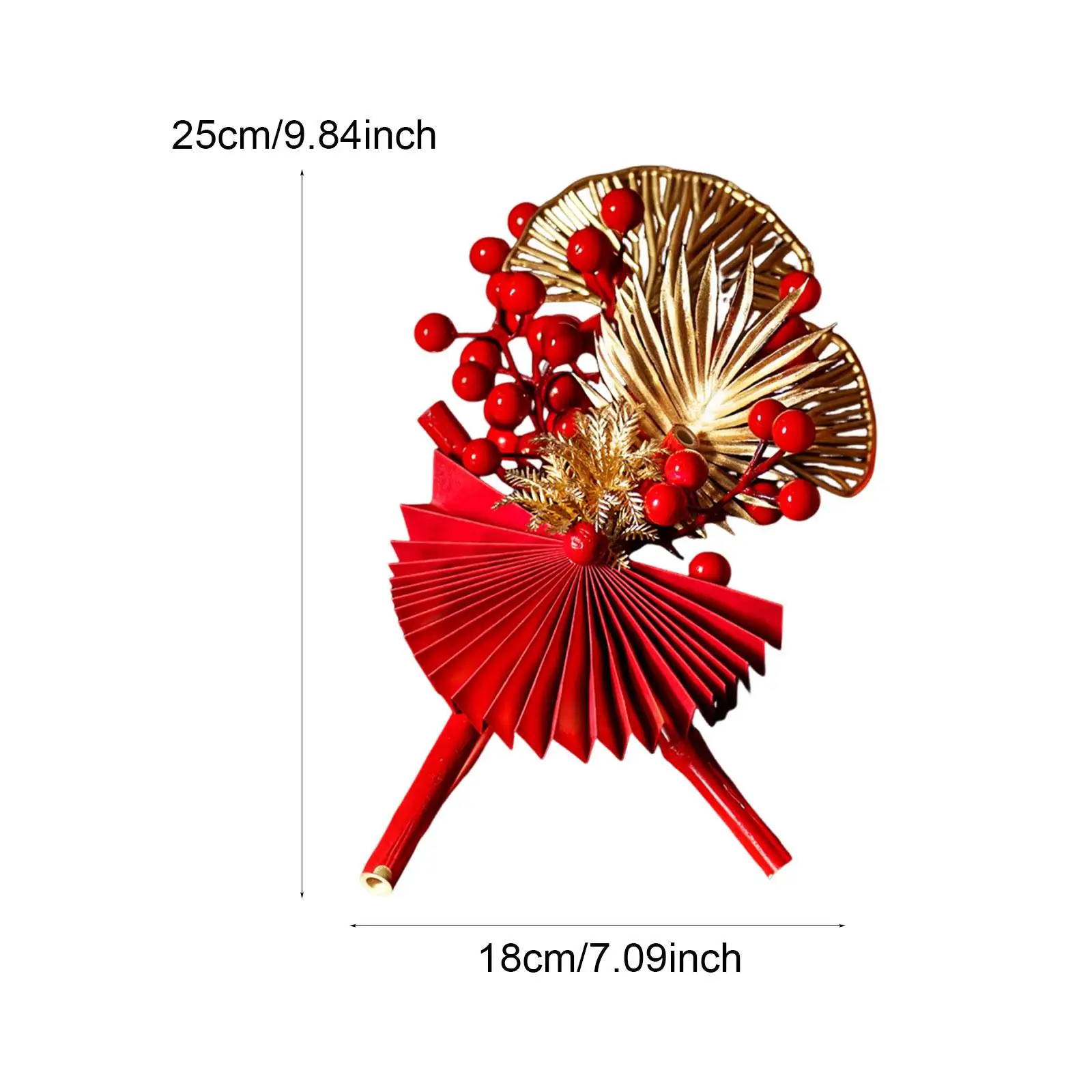 Chinese New Year Tabletop Decor Bamboo Berries Centerpiece Spring Festival Lucky Figurine for Home Office Shelf Use view 4