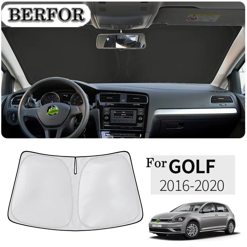 For Volkswagen VW Golf 7 MK7 MK7.5 GTI R GTE GTD 2016-2020 Car Nano-Insulat Windshield Sunshade Front Window Sun Shade Visor