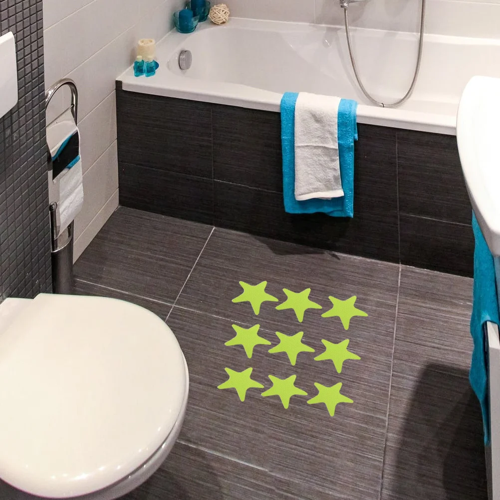 

40Pcs Anti-Slip Floor Stickers Premium Thick Pet Material Self-Adhesive Ground Decals Bathroom Toilet Non-Slip Tile Stickers