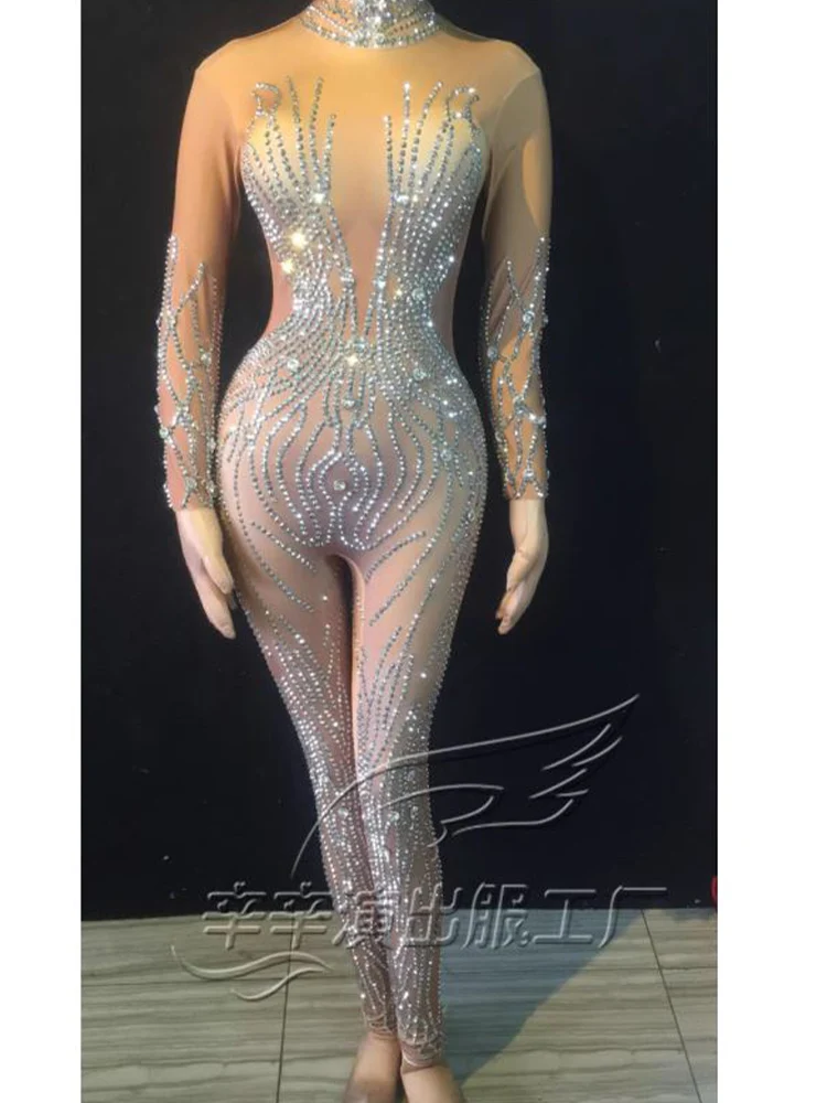 

High Quality Hot Diamond Elastic Buttocks Jumpsuit 2024 New Fashionable Custom Women'S Clothing