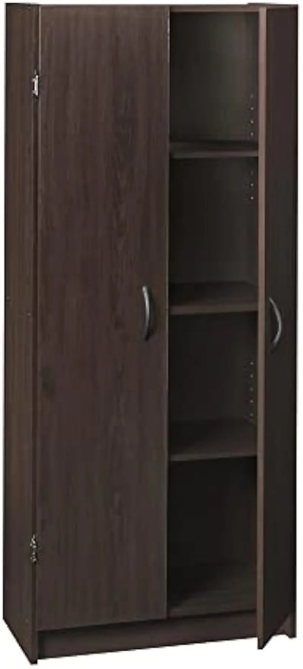 Pantry Cabinet Cupboard with 2 Doors Adjustable Shelves Standing Storage for Kitchen  Laundry or Utility Room