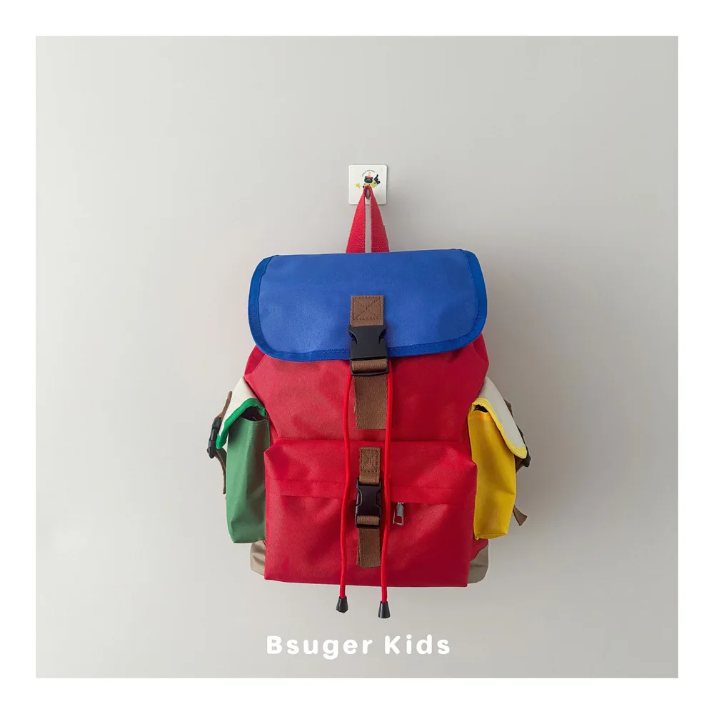 Korean Style Travel Backpack for Kids School Bag for Kindergarten&Grades 1-3,Boys Girls Daypack for Spring Outing,Back to School