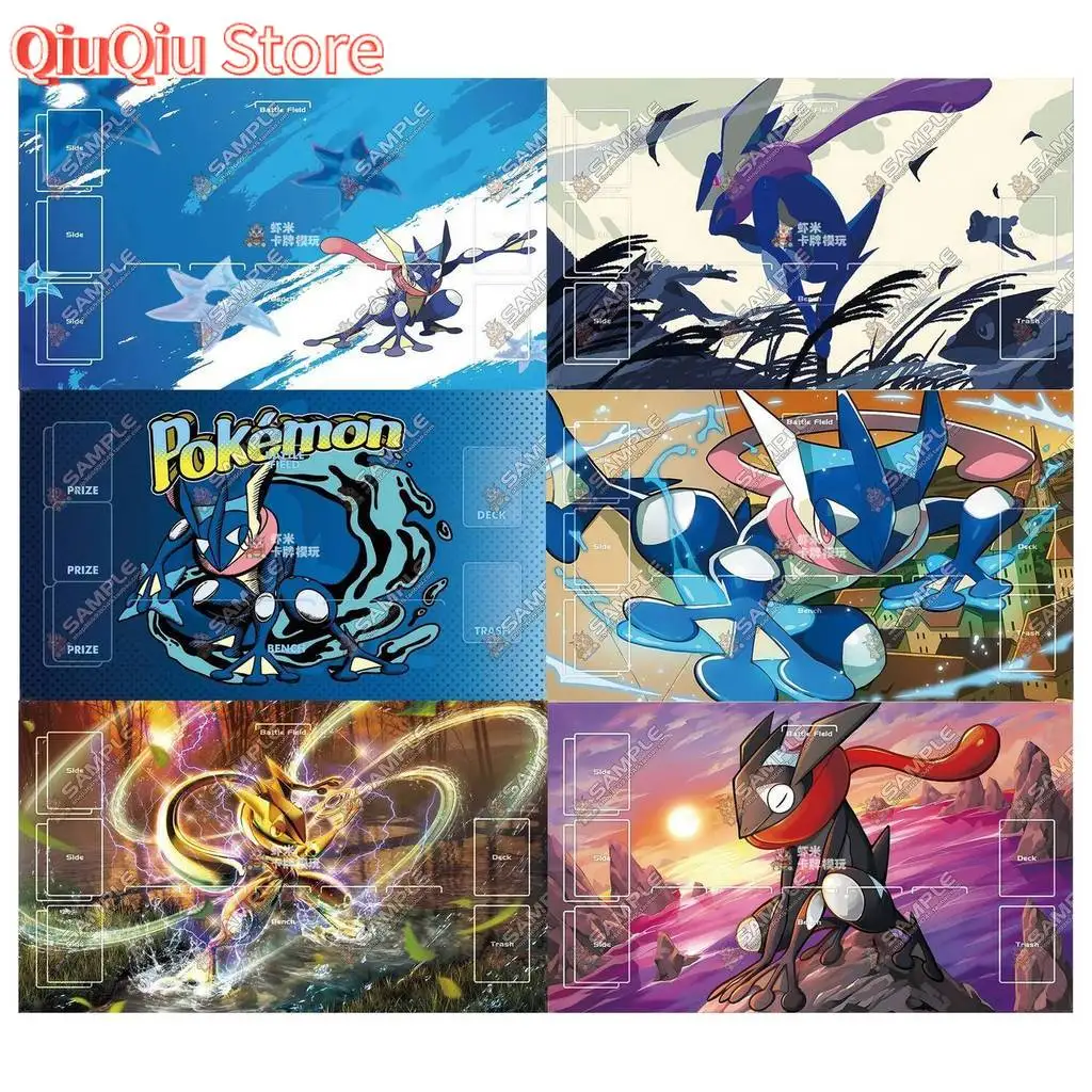 

9 Styles 600X350X2Mm Diy Ptcg Greninja Card Battle Mat Ptcg Single Player Board Game Card Duel Plate Battle Mat Toys
