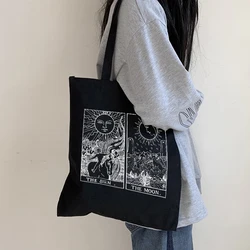 Sun Myth Canvas Bag Casual Women Bag Hip Hop Shoulder Bag Harajuku Vintage New Cartoon Ins Shopper Bags Large Capacity Women Bag