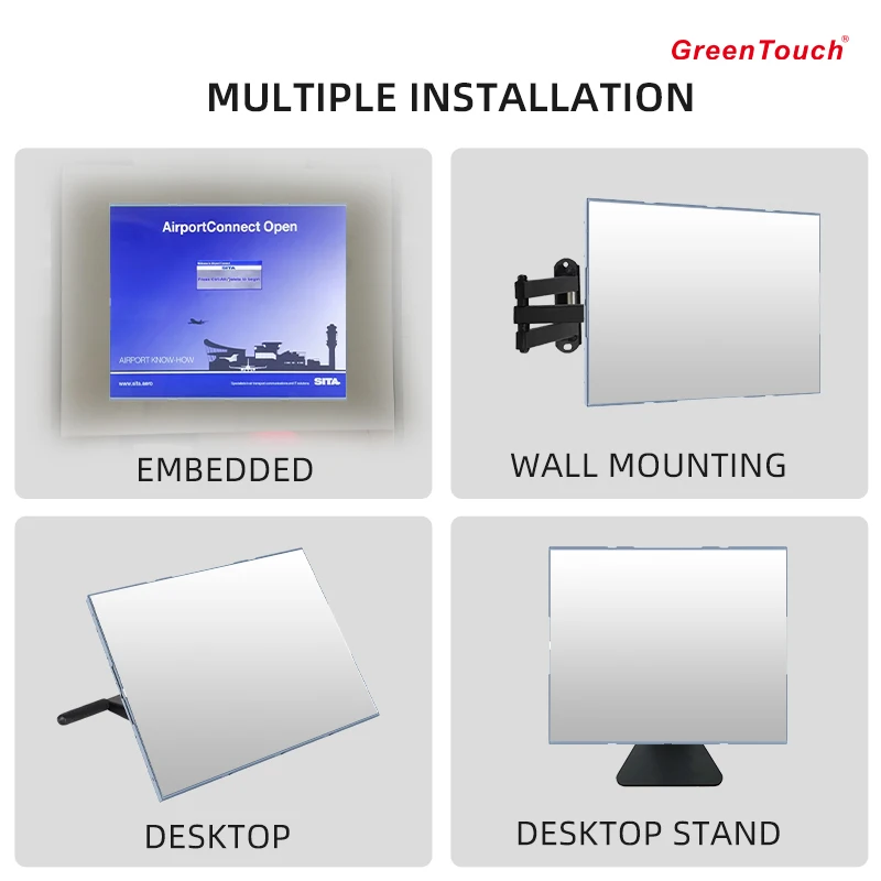 グリーンタッチ 19 "1280 X1024 解像度タッチスクリーンモニター 5 ワイヤー抵抗オープンフレームディスプレイ産業用液晶キオスクサービス