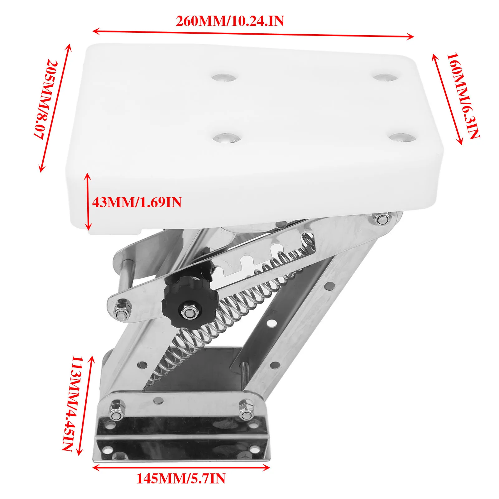 High-quality stainless steel motor bracket with five-level adjustable function. Marine yacht hardware accessories.
