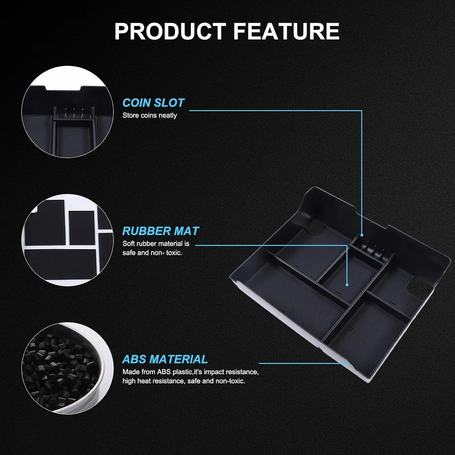 

Органайзер-лоток для центральной консоли из АБС-пластика, 1 шт., для Cadillac Escalade 2015-2020