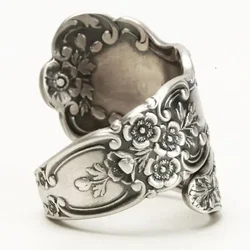 New Vintage Antique Color Women-Midi-Rings Graceful Engraved Flower Pattern Retro Party Female Finger Ring Stylish Jewelry