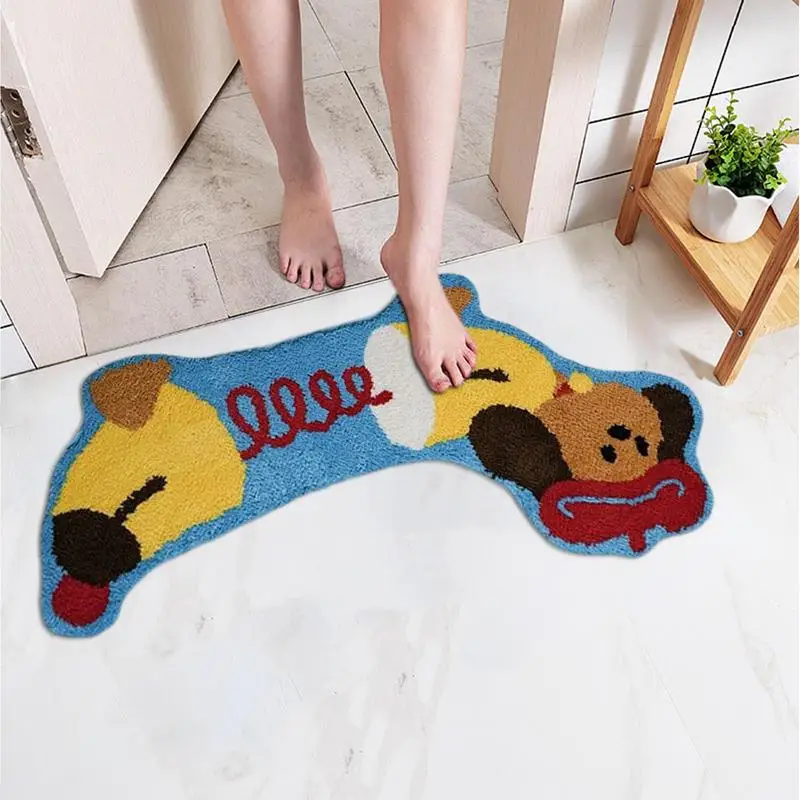 Funny Dog Door Mat Cartoon Dog Door Mat Front Door Decor Indoor Entrance Mat Area Rugs 19X39Inch Funny Dog Floor Mat For Outdoor