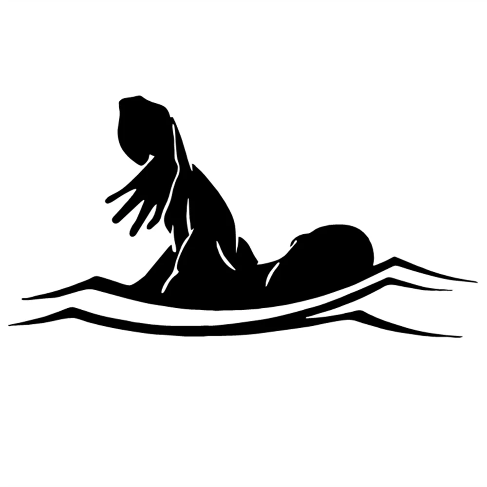 

15.7X8.2CM Swimming Sport Vinyl Decal, Water Sports Sticker for SUV Truck Motorcycle Laptop, Waterproof Auto Exterior Decor