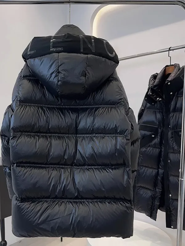 Faionable Thiened ort Dames dons Jaet 2025 Winter Trendy Design Hoed Geïntegreerde ganzendonsjas Normale Sve-lengte