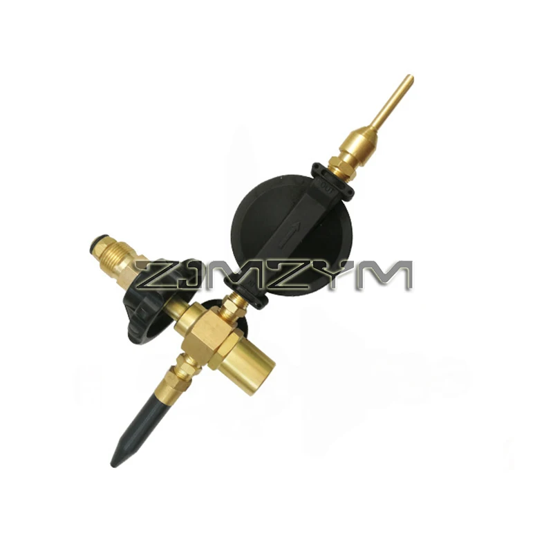 G5/8,CGA580 All Copper Large Double Outlet Helium Inflation Balloon Pressure Reducing Valve Helium Inflation Tool